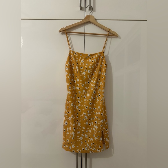 NWOT Princess Polly Dawson Slip Mini Dress Floral Daisies Yellow Size 2 - Picture 4 of 5